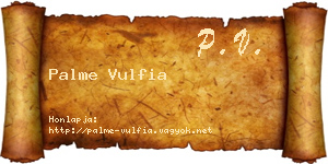 Palme Vulfia névjegykártya